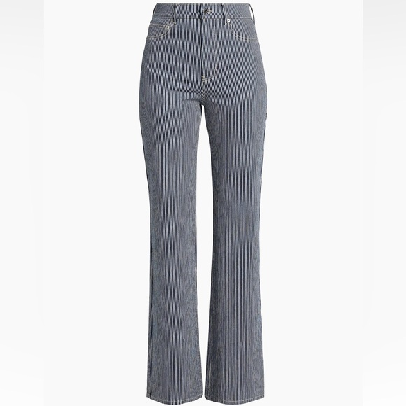 Veronica Beard Crosbie High Rise Striped Jeans - Picture 5 of 6